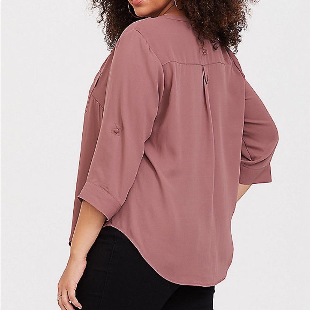 COPY - Harper-walnut Georgette pull over blouse